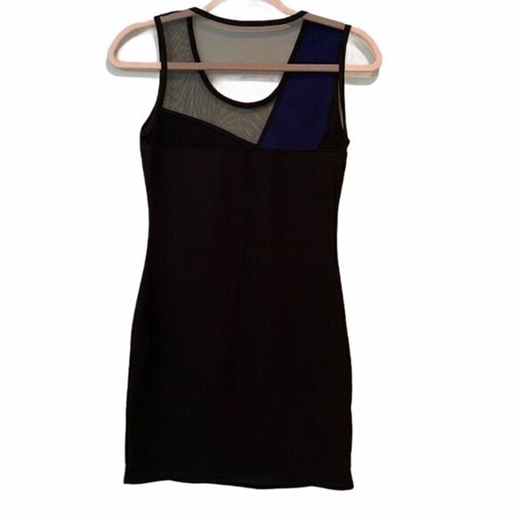 80’s 90’s Inspired Color Block Form Fitting Dress - Picture 3 of 4